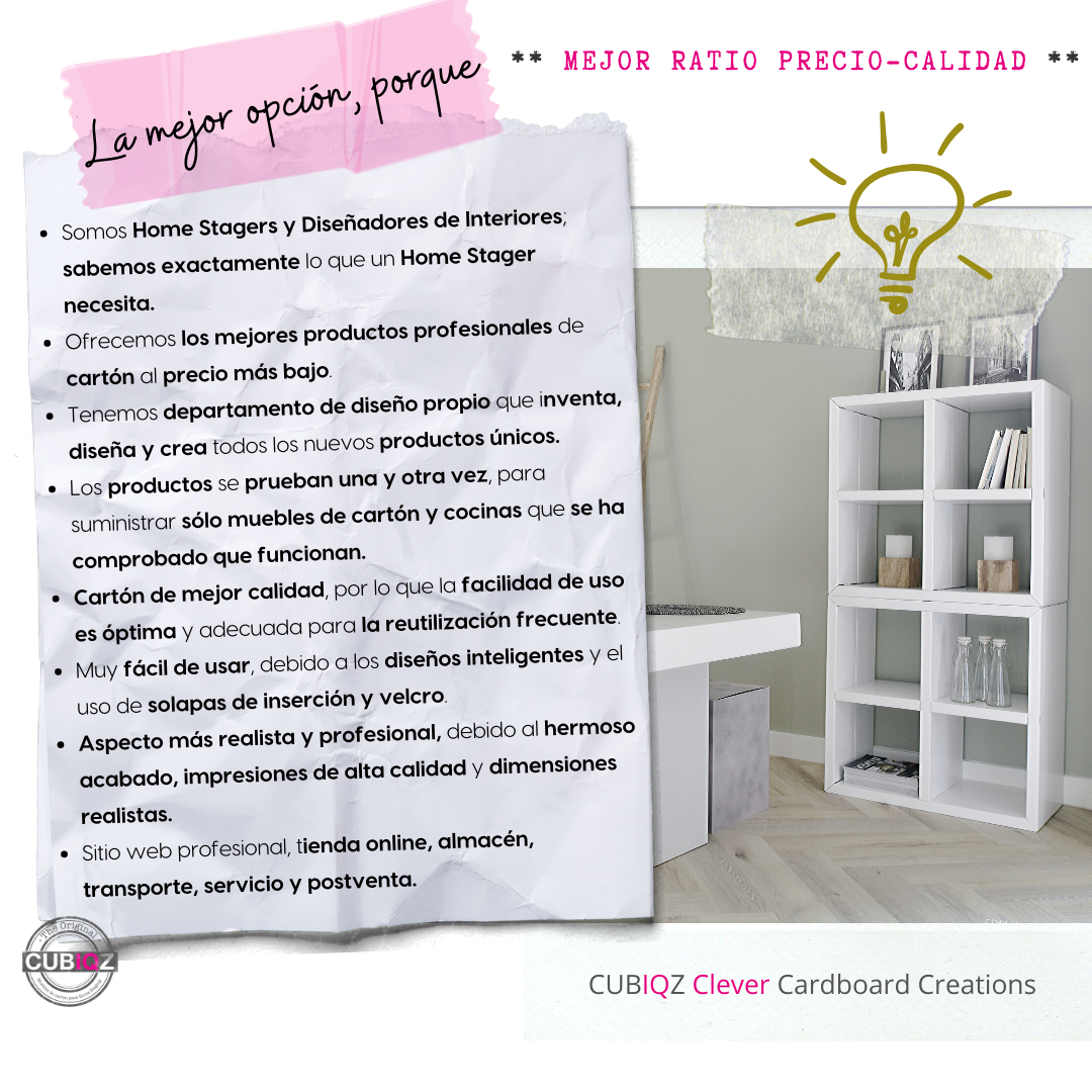 La mejor opción; muebles de cartón Cubiqz