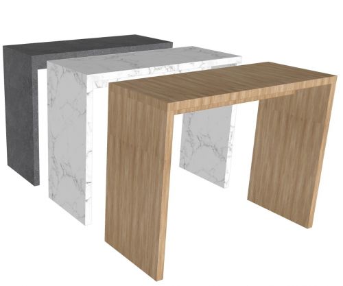 Barra de cartón independiente de 124 cm, diseñada exclusivamente para las cocinas de cartón Cubiqz