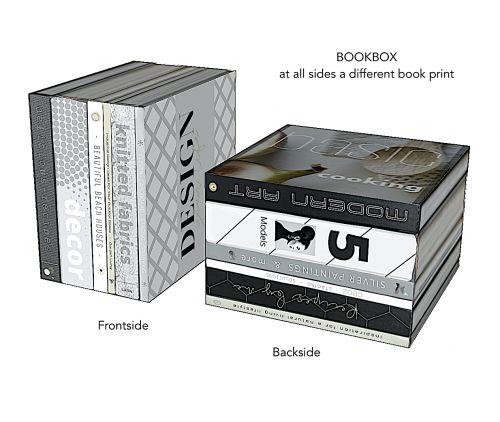 LIBROS DE CARTÓN pequeños. Todas las caras del cubo están impresas con una impresión diferente del libro o de las páginas del libro. Se puede usar en formato vertical o apaisado. El precio es por UNA caja de libros