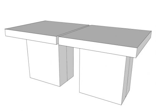 MESA DOBLE DE COMEDOR