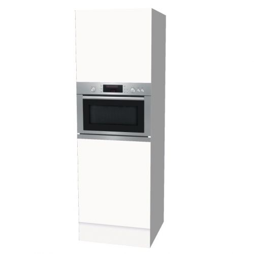 ARMARIO ALTO CUBIQZ DE 60 CM PARA COCINA SIN TIRADORES, INCLUYE HORNO MICROONDAS