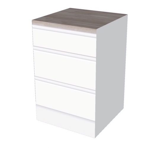 LOWER CUPBOARD HANDLELESS 60 CM WITH DRAWERS