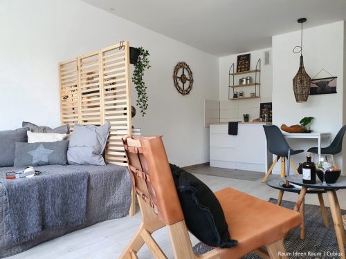 Armario bajo sin tiradores de 60 cm, para cocina de cartón