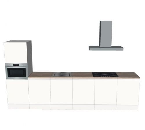 COCINA RECTA SIN TIRADORES 360x60 CM