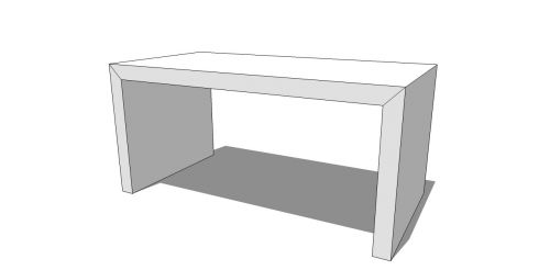 LUUCK Mesilla de noche grande con tres lados