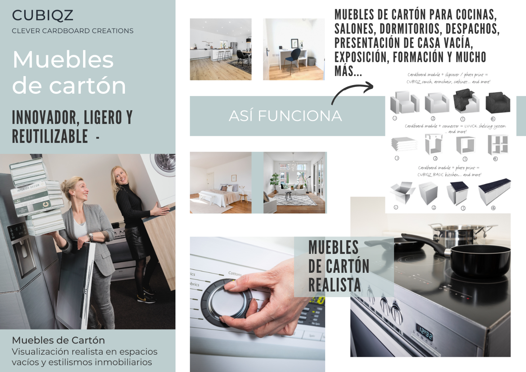 Muebles de cartón | innovador, ligero y reutilizable - Cubiqz